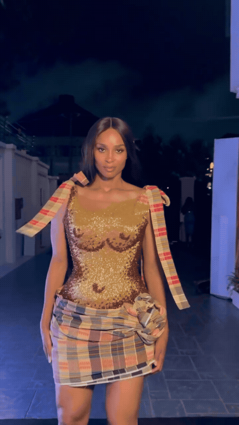 Ciara in TUBO at Lagos Fashion Week: A Sculpted Tribute to the Iria Ceremony