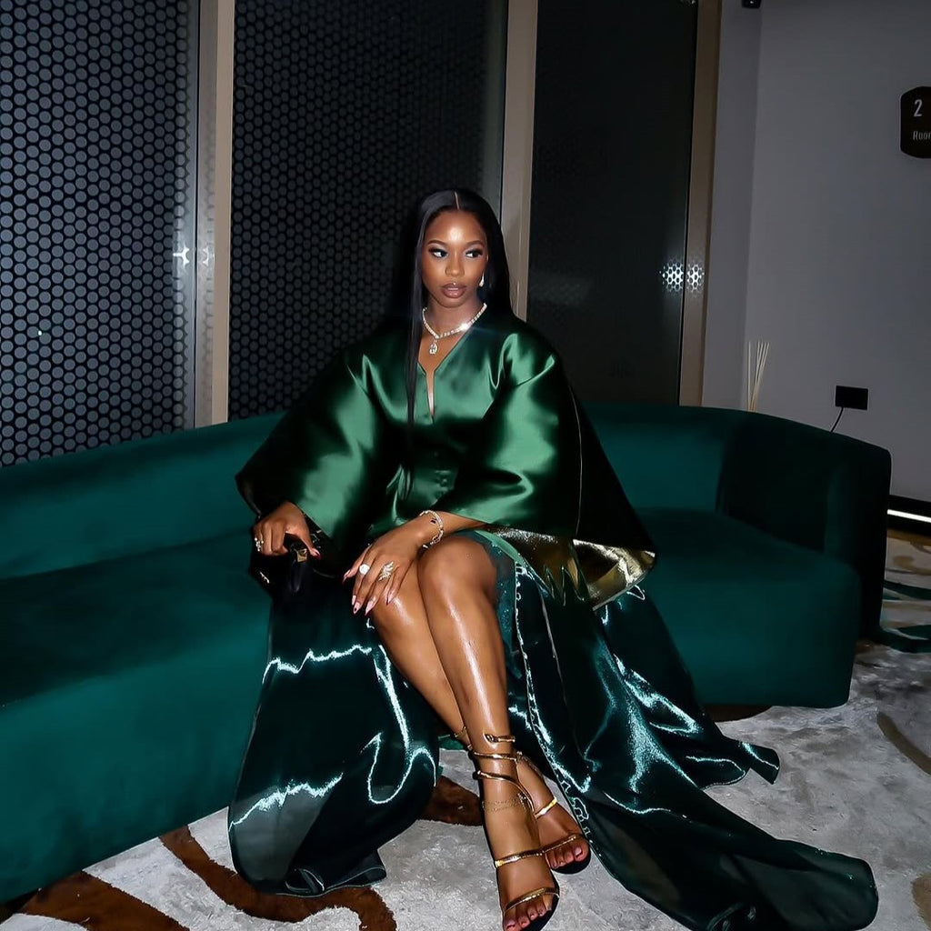 Angel Obasi in the Ember Glow Agbada: Bold Elegance Personified