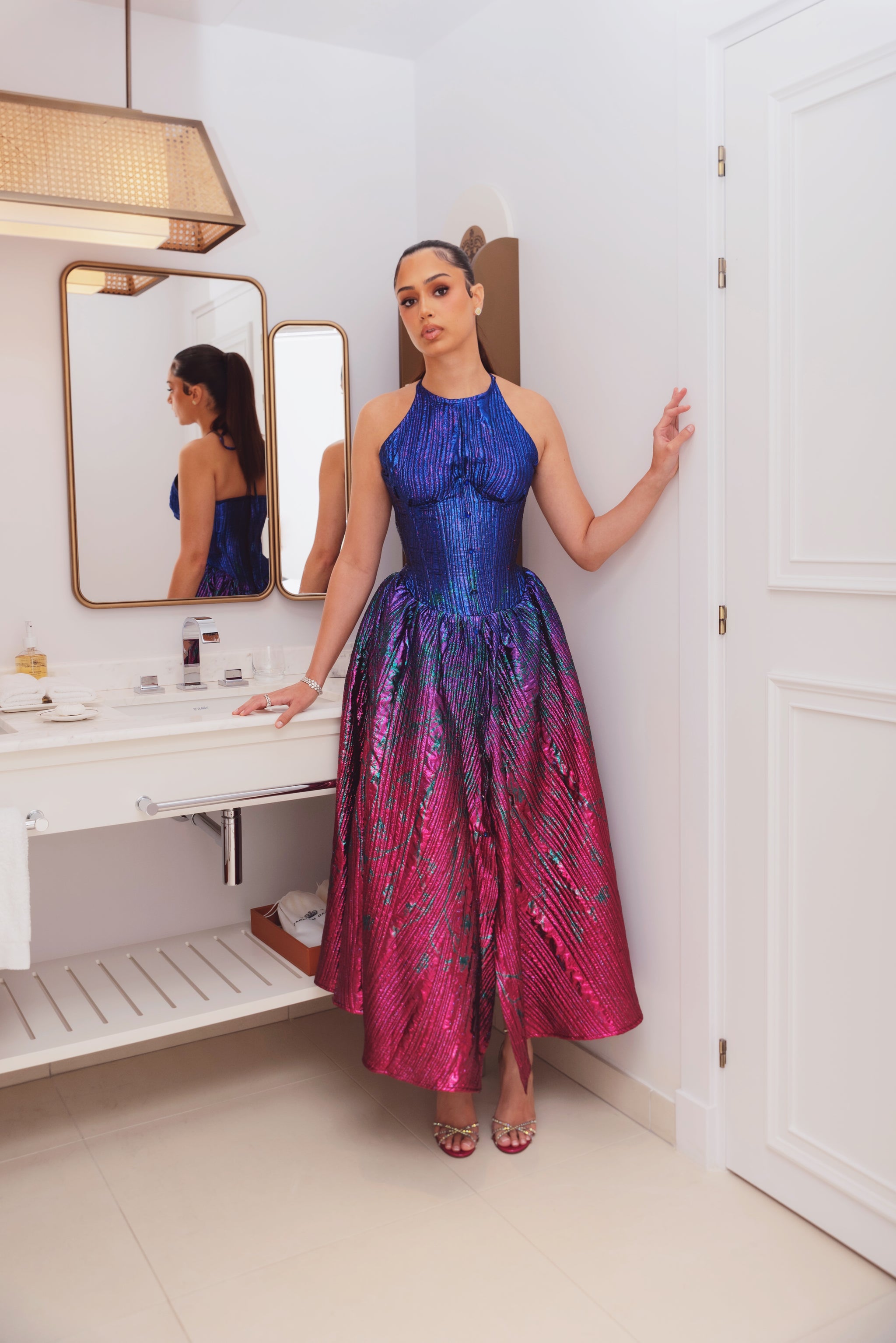 geisha designs off the shoulder long sleeve midi dress The Geisha Bloom Dress – TUBO